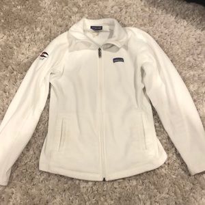 White Patagonia Lightweight zip up Jacket